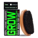GROW Boar Bristle Beard Brush & 360 Wave Brush for Men – Bear and Mustache Growth Brush – Beard Brush for Men & Follicle Stimulator – Exfoliate, Detangle & BoostCirculation – USA Made