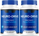 (2 Pack) Neuro Drive kapslid, Neuro Drive Advanced valem, Neuro Drive Aju, Neuro Drive Kõik looduslikud ülevaated, 120 kapslit 2 kuud