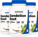 Nutricost Dandelion Juur 525mg, 180 kapslit (3 pudelit) - 1575mg Serving, Non-GMO, Gluteenivaba
