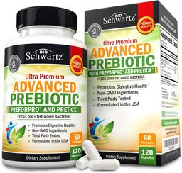Täiustatud prebiootikumid seedetrakti tervise jaoks - kiire toimega soolestiku tervise täiendus kliiniliselt kinnitatud prebiootikumidega naistele ja meestele tervisliku soolestiku Flora Bloating & Immune Support - 2 kuu pakkumine