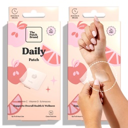 Patch Brand Daily Support Patches | Natural Wellness infundeeritud C-vitamiini, tsinktsitraadi, D-vitamiini, Ginko Biloba ja Echinacea