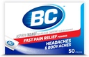 BC Pulber | Kiire valu leevendamine | Aspiriin (NSAID) & Kofeiin | 50 loend (10042037103993)