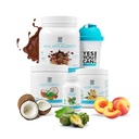 Jah, saate! Detox Plus Kit (toidukorra asendusšokolaad, Aloe Vera Peach Lemonade) - Täielik söögikorra asenduspulber, kõrge energiaga raputamise võimendaja, Aloe Vera Detox Supplement, tervise ümberkujundamine