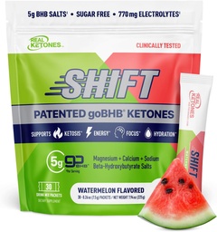 Real Ketones BHB Eksogeensed Ketoonid Jooge Segapakendid Keto Elektrolüüdid Pulberpakendid Ei Suhkrut 4 peamise paadunud elektrolüüdiga Plus Hüdreerimine Patenteeritud Keto BHB - 30 Count Arbuus