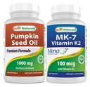 Kõrvitsaseemneõli 1000 mg ja vitamiin K2 (MK7) koos D3-ga