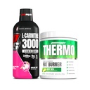 PROSUPPS L-karnitiin 3000 Stimulant Free Vedel Shots (31 Servings, Dragon Fruit) ja Thermo Fat Burning Thermogenic Pulber (25 Servings, Vürtsikas Rita)