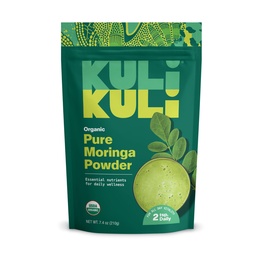 Kuli Kuli Moringa Oleifera Organic Leaf Powder & Green Smoothie, 100% Pure USDA Certified & Non-GMO Moringa Pulber, Great koos smuutide, tee ja toiduga, 1 Pack