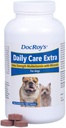 Doc Roy's Daily Care Extra, Advanced Multivitamiin koertele, toetab energiat, immuunsust, lihaseid, luu ja aju tervist, pakub A-vitamiine C D3 E B kompleks, raudtsink Magneesiumjood, valmistatud USA-s 180 ct