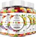 4 Pack Omega 3 6 9 Gummies Vegan Söödav Bear Candy, Non-GMO, Low Sugar