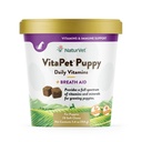 NaturVet – VitaPet Puppy Daily Vitamins for Dogs – Plus Breath Aid – Spetsiaalselt formuleeritud kutsikatele oluliste vitamiinide, mineraalide, aminohapete ja rasvhapete pakkumiseks (70 pehmet närimist)