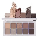BINGBRUSH 10 värvi Tumepruun halli silmavarju alus, kõrge pigmenteeritud Matte Shimmeri silmavari, looduslik neutraalne läikiv silmavari Ultimate meikpalett, vibrant Make Up Pallets Kit