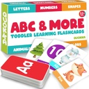 ABC Õppimine Flash kaardid väikelastele 2-4 aastat vana - 60 Flashcards Mänguasi lastele vanuses 1-3-5 poolt Quokka - Tähestiku numbrid Värvid Kirjad Loomad Õpi tegevusi - Esimesed sõnad Haridus mäng