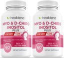 Myo & D-Chiro Inositool Plus täiendussegu, hormonaalne tasakaal, tervislik ovulatsioon ja üldine heaolu toetus naistele, viljakusele ja rasedusele Tervis (2 Pack)