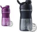 BlenderBottle 20-Ounce Black ja Plum Protein Shaker pudelid BlenderBall Wire Whisk