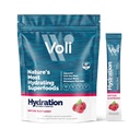 Voli elektrolüütide pulbripaketid | Hüdreerimiseks ei ole lisatud suhkru elektrolüütide joogisegu | Keto & paastumine Sõbralik, looduslikud supertoidud & mineraalid | Vaarika 15-Count