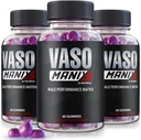 (3 Pack) VasoManix Gummies, Vaso Manix Classic Male Supplement, Kõik looduslikud valemid meestele, Premium Gummy, et toetada jõudlust, usaldust ja üldist tervist, ametlikud ülevaated (180 Gummies)