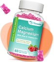Suure imendumisega kaltsiumkummid, kaltsiummagneesiumtsink magneesiumglütsinaadiga, kaalium, D3-vitamiin naistele ja meestele - Vaarika Maitsestatud 60 Ct