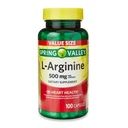 Üldine Spring Valley L'Arginine Amino Heart Health Supplement Kapslid, 500mg, väärtus suurus, 100 Count + 1 Mini Pill Konteiner (Stiili ja värvi varieerub)