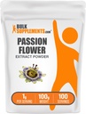 BulkSupplements.com Passion Flower Extract Pulber - Passion Flower Supplement, Taimne täiendus - Gluteenivaba, 1 g per Serving, 100 g (3,5 oz) (pakk 1)