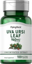 Piping Rock Uva Ursi kapslid | 960mg | 100 pillid | Herb Leaf Extract Supplement | Non-GMO, Gluteenivaba