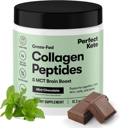 Täiuslik Keto kollageeni valgu pulber MCT õliga - rohi, GF, multi-lisand, parim ketogeensetele dieetidele, kasutage Keto Creamer'ina, kohvis ja raputades naistele ja meestele (Mint Chocolate)