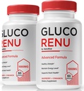 (2 Pack) Gluco Renu kapslid, ametlikud GlucoRenu pillid, looduslik tugi tervislikule tasemele, ringlus ja tasakaal, Premium Formula veresoonte puhastaja, GlucoReNu Glyco Optimizer (120 kapslit)