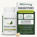 BIOptimizers MassZymes - Täielik seedetrakti ensüümide lisa soolestiku tervisele - Puhutav leevendus meestele ja naistele - lipaas Amylase Bromelain Seedeensüümid (30 kapslit)