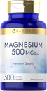 Carlyle Magnesium 500mg | 300 kaetud kapslid | Taimetoitlane, mitte-GMO ja gluteenivaba toidulisand