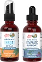 MaryRuth Organics Throat Spray (maitsestamata) & Lymphatic Cleanse Drops | USDA Organic, Clean Label Project Verified® | Vitamiinid kurgu leevendamiseks, immuunsus ja üldine tervis | Vegan, Gluteenivaba, Non-G