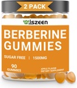 2 Pack Berberine Gummies, Sugar Free Berberine Supplement 1500mg Ceylon Cinnamon, Berberine Gummy täiskasvanutele