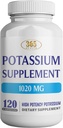 365 Tervis Kaaliumilisand 1020 mg | Kaaliumbikarbonaat | Mitte-GMO | Gluteenivaba | Valmistatud USAs | 120 taimekapslit