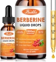 (2 Pack) Berberine Supplement, Berberine Vedel tilgad Ceylon Cinnamon, Mõru melon, Suhkruvaba & Vegan Supplement toetab immuunsüsteemi ja seedetrakti hooldus - 4 FL Oz