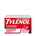 Tylenol Extra Strength Pain Reliever & Palaviku vähendaja , Ümarad kaetud tabletid , 500 mg Acetaminophen Valu leevendavad tabletid peavalu , hambavalu ja väiksema artriidi valu , 24 ct