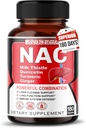 Nac Supplement N-atsetüül-L-tsüsteiin - täiustatud piimaohakas + kvertsetiin optimaalse immuunsuse, hingamise, maksa heaolu jaoks (180 loend (1. pakk))