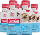 SlimFast eine asendamine raputada, originaal Cappuccino rõõmu, 10 g valmis juua valku kaalulangus, 11 Fl. Oz pudel, 4 loend (pakend võib varieeruda)