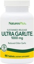 NaturesPlus Ultra Garlite 1000 mg - 90 tabletti - Vähendatud lõhnaga küüslauk - Toitumisalane toetus vabaradikaalsele kaitsele ja immuunsüsteemi tervisele - Püsiv vabanemine - 90 serveerimist