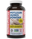 Yerba Prima Psyllium Husks Powder 12 oz - Natural Fiber Supplement - Colon Cleanser - Soolestiku Tervis - Vegan, Non-GMO, Gluteenivaba (uus etikett - pakend võib varieeruda)