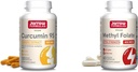 Kitsad valemid Kurkumiin 95 500mg ja Metüülfolaat 400mcg Antioksüdant ja südame-veresoonkonna tervise tugi Toidulisa Bundle, 120 ja 60 Veggie kapslit