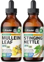 BIO KRAUTER Mullein Tinktuur 4 Fl. Oz. & Stinginging Nettle Tinktuur 4 Fl. Oz.