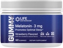 Life Extension Gummy ScienceTM Melatoniin (Maasikas), 3 mg, Optimal Sleep Support, Tervislik ööpäevase rütmi, Cellular Defense, Gluteenivaba, Non-GMO, Taimetoitlane, 60 Gummis