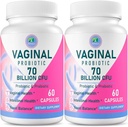 Vaginaalsed probiootikumid, 70 miljardit CFU 13 tüve probiootikumid naistele, prebiootikumid ja D-mannoos, naiste probiootikumid vaginaalseks terviseks, kuseteede, pH tasakaal, immuun- ja seedehäired, 120 kapslit
