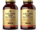 Solgar Calcium 600" - 240 tabletti, pakendis 2 - alates austrite kestast vitamiin D3 - mitte-GMO, gluteenivaba, piimavaba - 240 kogu serveerimine