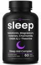 NutraChamps 10-in-1 Natural Sleep Aids täiskasvanutele - melatoniin, sidrun Balm 1000mg, kummel 400mg, Valerian Root 600mg, L Theanine, L Tryptophan, GABA, Magnesium Sleep Aid