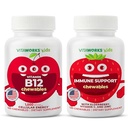 Lapsed Vitamiin B12 närimiskummi + leedrimarja + tsink + C närimiskummi