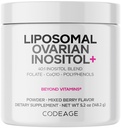 Koode Liposomaalne munasarjainositool Pulber - müo-inositool & D-Chiro-inositool 40: 1 segu, folaat 5-MTHF, CoQ10, granaatõuna ja metsmustika - 2-kuuline pakkumine - segatud marjamaitse - mitte-GMO, 60 serveerimist