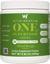 VitaHustle ONE Superfood Super Greens Pulber prebiootikumidega + probiootikumid, vähendage puhitust, detox, soolestiku tervis, Spirulina, Chlorella, seedetrakti ensüümid (Berry Flavor, 25 Servings)