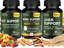 Maks Renew Cleanse Detox, Remont & Support, Gut and Colon Support - Advanced Gut Cleanse Detox, Brain Nootropic Brain Supplement for Men & Women, Kõik ühes suppment.