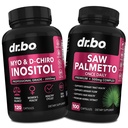 Myo-Inositool & D-Chiro Inositol Saw Palmetto - 40: 1 suhte hormooni tasakaal naistele - Saw Palmetto naistele juuste väljalangemine - Menstruaaltsükli toetamiseks ja naiste tervise toetamiseks mõeldud toidulisandid