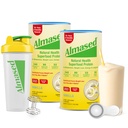 Almased Meal asendamine Shakes kaalulangus - Valgupulber - Starter Kit (Almond Vanilla Flavor, 2 Cans 17,6 oz + Shaker Bottle + Scoop)