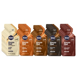 GU Energy Original Sports Nutrition Energy Gel, Vegan, Gluten-Free, Kosher ja Piimavaba On-the-Go Energia Iga treening, 24-Count, Assorteeritud Indulgent Maitsed
